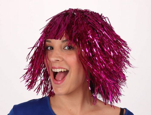 Peluca extra brillo barata