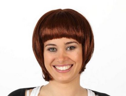 Peluca morena corta