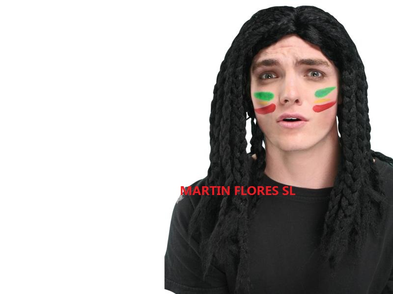 Peluca trenzas negras