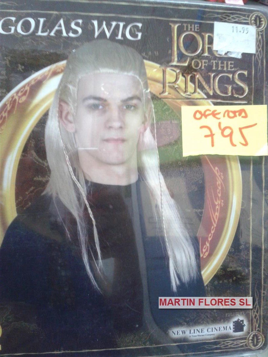 Peluca rubia señor d los anillos