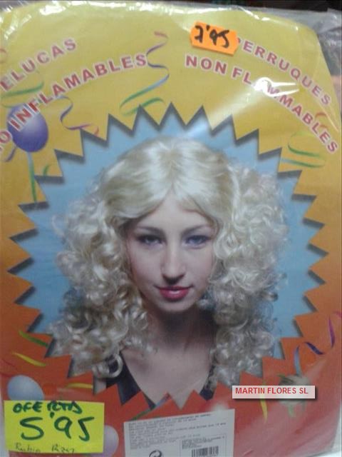 Peluca  rizos rubia
