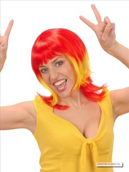 Peluca  ESPAÑA roja/amarillo