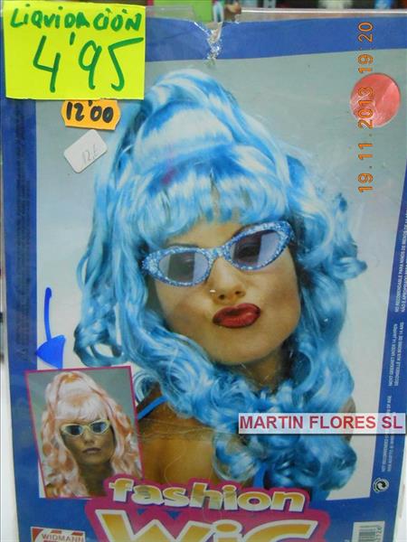 Peluca  color SALMON coletas