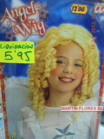 Peluca  niña tirabuzones angel