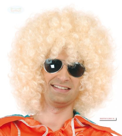 Peluca afro rubia