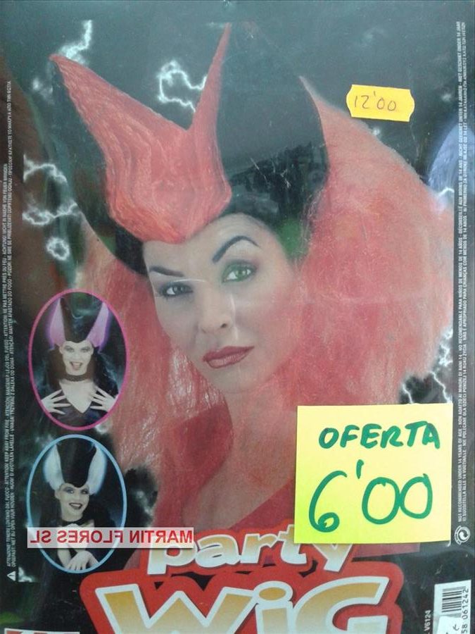 Peluca bruja bicolor