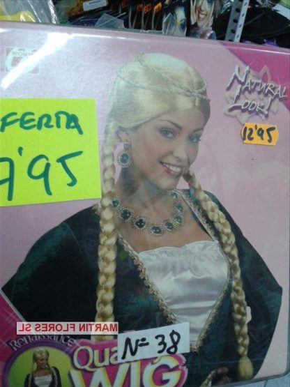 Peluca medieval rubia