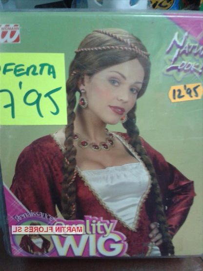 Peluca medieval morena