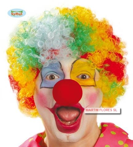 Peluca payaso multicolor
