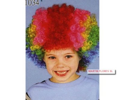 Peluca payaso niño colores