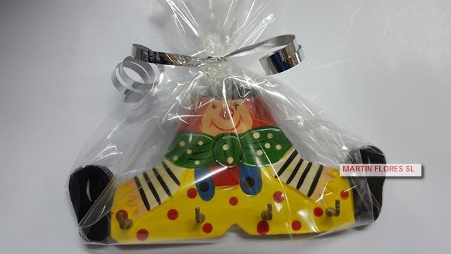 Percha madera payaso