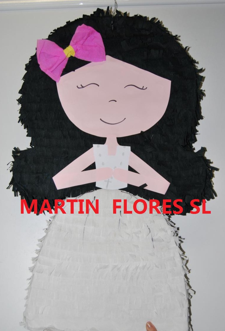 Piñata 3d Comunión Niña negro