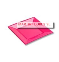 Plato Gr cuadrado Rosa fucxia