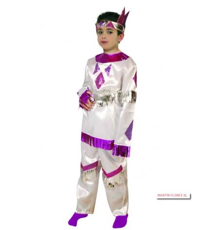 Disfraz indio rosa infantil