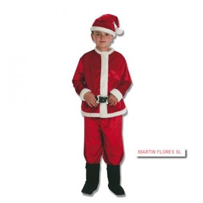 Disfraz Papá Noel rojo terciopelo infantil