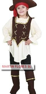 Disfraz pirata niña corpiño