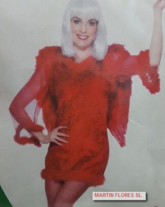 Disfraz vestido rojo años 70