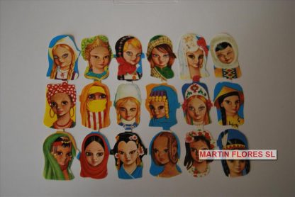 Cromos español pequeño chicas del mundo
