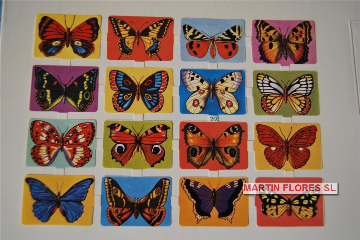 Cromos español pequeño mariposas