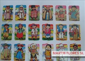 Cromos español pequeño del mundo