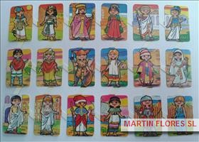 Cromos español pequeño nacionalidades