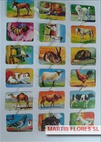 Cromos español pequeño animales