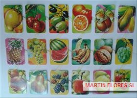 Cromos español pequeño fruta