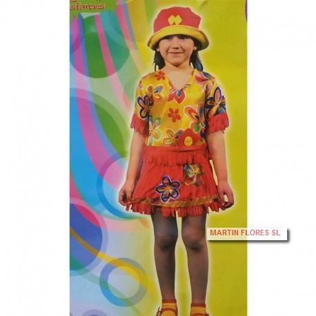 Banco ecuador Salida hacia Disfraz hippie flores falda Disfraces niños baratos sevilla