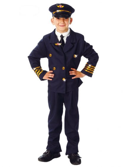 Disfraz traje piloto niño