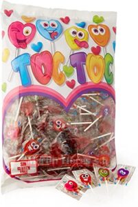 Piruletas fresa corazón envueltas