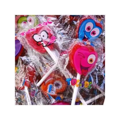 Piruletas fresa corazón envueltas - Imagen 2
