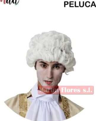 Peluca blanca Mozart época
