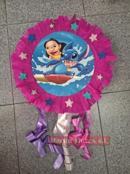 Piñata 3d redonda Lilo y Stitch