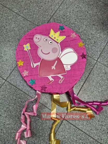 Piñata 3d redonda hada Peppa Pig - Imagen 2