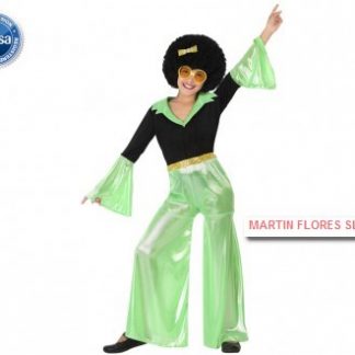 Disfraz disco verde abba niña