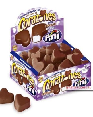 Corazón esponjita chocolate 75u