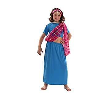 Disfraz dhara hindú niña azul