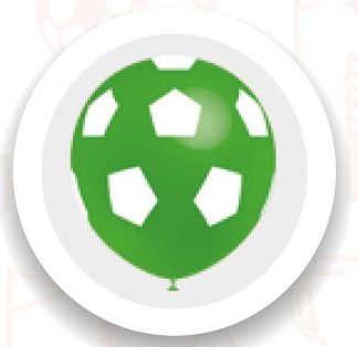 Globos balón fútbol 8u verde