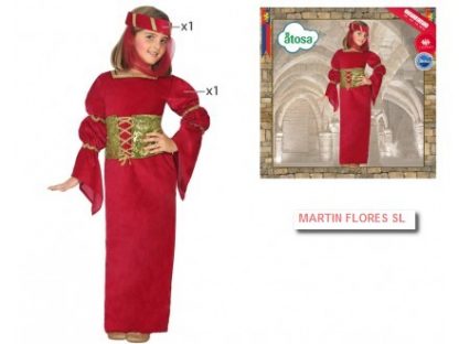 Disfraz dama medieval roja