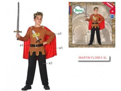 Disfraz rey medieval infantil