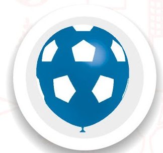 Globos balón fútbol 8u azul