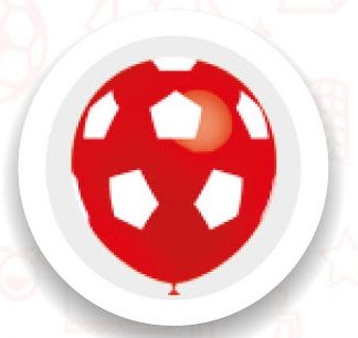 Globos balón fútbol 8u rojo