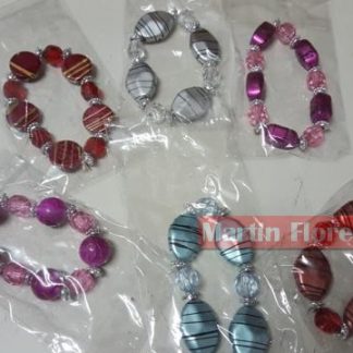 10 pulseras bolas grandes
