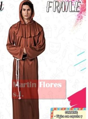 Disfraz fraile, monje marrón