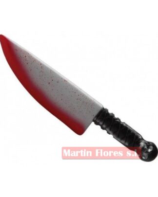 Cuchillo carnicero sangre plástico