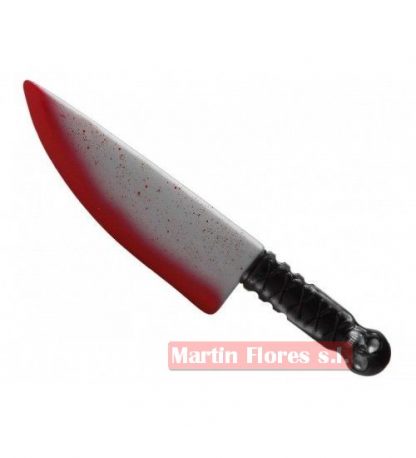 Cuchillo carnicero sangre plástico