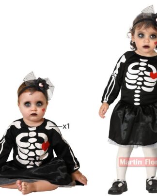 Disfraz esqueleto bebé niña