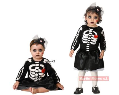Disfraz esqueleto bebé niña
