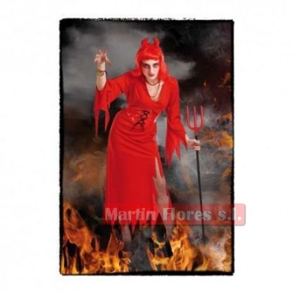 Disfraz diabla roja básico mujer