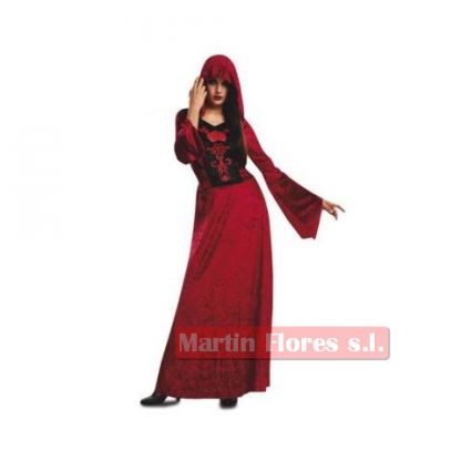 Disfraz vampiresa túnica roja